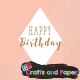 χαρτοπετσέτα για decoupage ροζ ρομβ. Happy Birthda