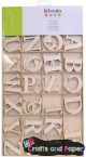 Ξύλινα γράμματα ABC. 6εκ. με βαση σε σετ 130 τεμ.