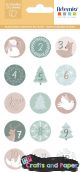 αυτοκόλλητα σετ 1-24 φ.2,5εκ.xmas snow