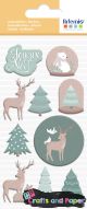αυτοκόλλητα puffies xmas snow deer