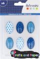 cabochons εμπρ. σετ 6τεμ'Βlue et