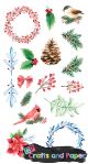 αυτοκόλλητα transparents xmas berries crown