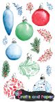 αυτοκόλλητα transparents xmas berries balls
