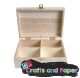 Ξύλινο κουτι tea box 20x14x8εκ.