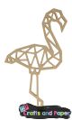 Ξύλινο MDF 25εκ. Origami Φλαμινγκο