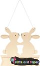ξυλινη κρεμ. ταμπελα λαγουδακια 25x24x0,8
