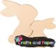 ξύλινα rabbit σετ 2τεμ. 20x23x2,5εκ