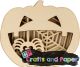 ξύλινη κολοκυθα+αραχνη halloween