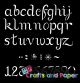 Στενσιλ 20x26 ABC_+123. . . CALLIGRAPHIE