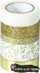 Washi tapes ασορτι gold σε σετ 5 τεμ.