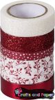 Washi tapes ασορτι red σε σετ 5 τεμ.