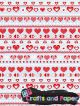 Decopatch χαρτί για decoupage (30x40) σιελ+καρδιες κόκκινο