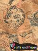 Decopatch χαρτί για decoupage (30x40) χάρτης καφέ