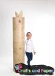 Papier mache Totem 35X35X190