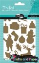 Αυτοκόλλητα σετ 4Φ. 11X16 χρυσο/Ασημι Xmas