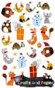 Αυτοκόλλητα 3D cooky 7,5x12 xmas animals