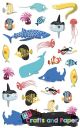αυτοκολλητο cooky 7,5x12 marine animals