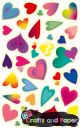 αυτοκολλητο cooky 7,5x12 φωσφ.hearts