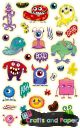αυτοκολλητο cooky 7,5x12 φωσφ.monsters