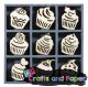 Ξύλινα 3εκ. cupcakes σε σετ 45 τεμ.