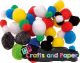 pom poms 8-20mm. Ασορτι σετ 100 τεμ.