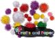 pom poms 8-20mm. Ασορτι Glitter σετ 100τε