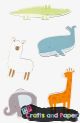 ξυλινα αυτοκολλητα 3D σετ 10τεμ. animals