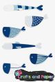 ξυλινα αυτοκολλητα 3D σετ 14τεμ. fish