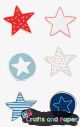 ξυλινα αυτοκολλητα 3D σετ 12τεμ. stars