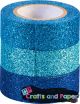Washi tapes Glitter Tape blue σε σετ 3 τεμ.