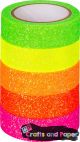 Washi tapes Fluo Glitter σε σετ 5 τεμ.