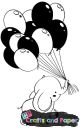 Σφραγιδα ξύλινη d naissance ballon elephan