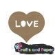 mdf 6mm. 14x14εκ. καρδια+love