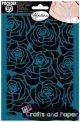 στενσιλ αυτοκολλητο 15x21εκ. 3D 2mm. roses