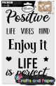 στενσιλ 20x30εκ. κειμενο positive-life