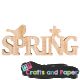 Ξύλινη λεξη'Spring'24x9,5x2εκ.