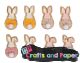 ξυλινες μινιατούρες σετ 8τεμ.rabbit 2,1x4εκ.