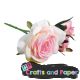 Λουλουδι Rose pink 15εκ. 3flowers
