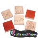 wood stamp set zoo animals 8x8x2. 8cm ca