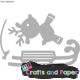 Punching stencil: Reindeer with sledge