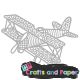 Delicate Die- Aeroplane 11,3x7,5cm,tab-