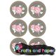 Αυτοκόλλητα 3D rose 4cm o taupe