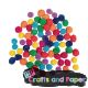 pom poms 15mm. σετ 80τεμ. εντονα ασορτι