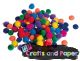 pompons 10μμ.σετ 96τεμ.εντονα ασορτι