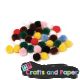 pom poms φ. 7mm. σετ 70τεμ. ασορτι