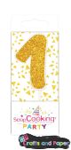 mini κερί νούμερο 1 Glitter