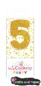 mini κερί νούμερο 5 Glitter
